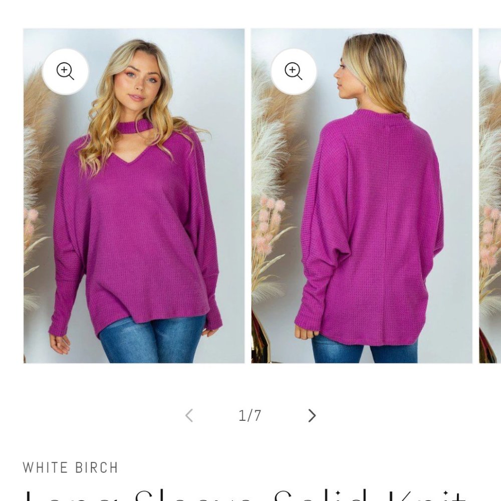 Long sleeve knit top